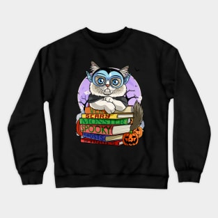 Ragdoll Cat Vampire Witch Pumpkin Halloween Crewneck Sweatshirt